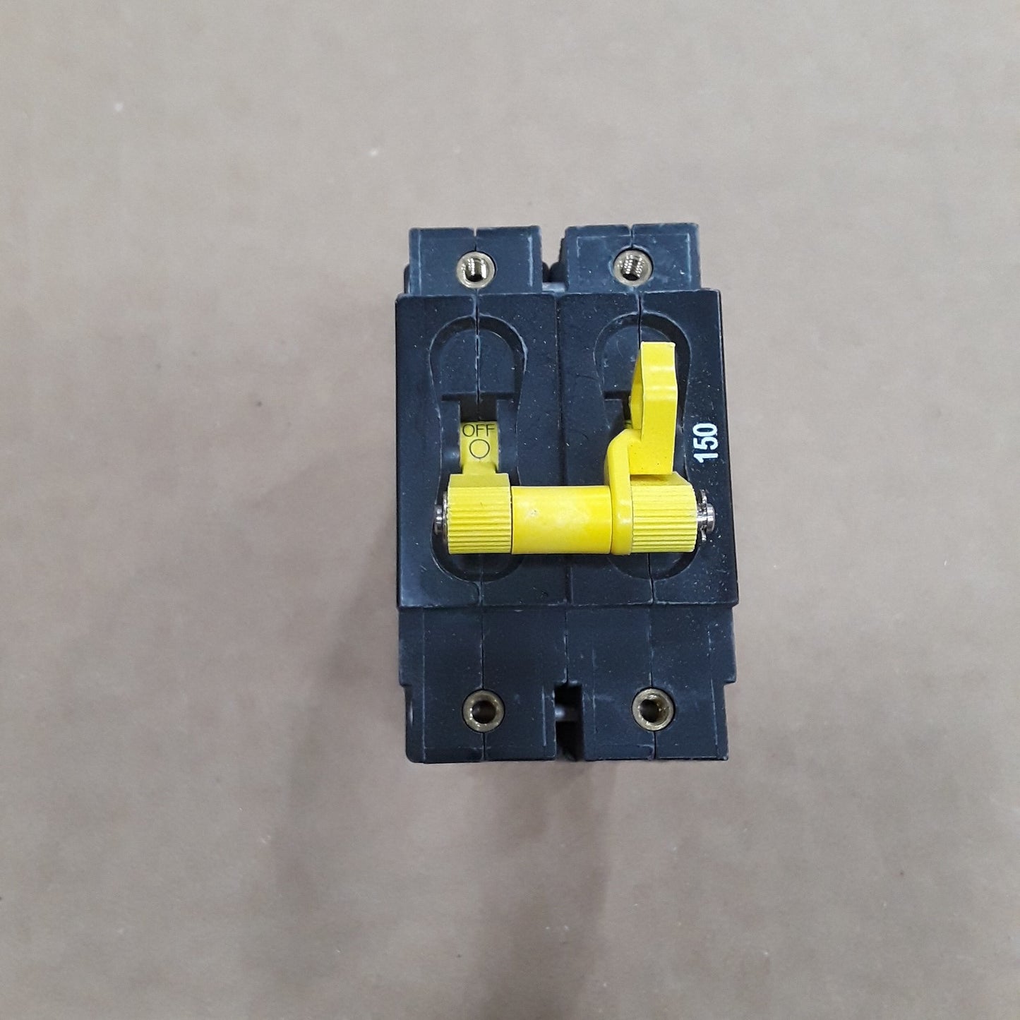 CA2 Series Carling Circuit Breaker Double Pole TOGGLE YELLOW rectangle cutout 150 Amp