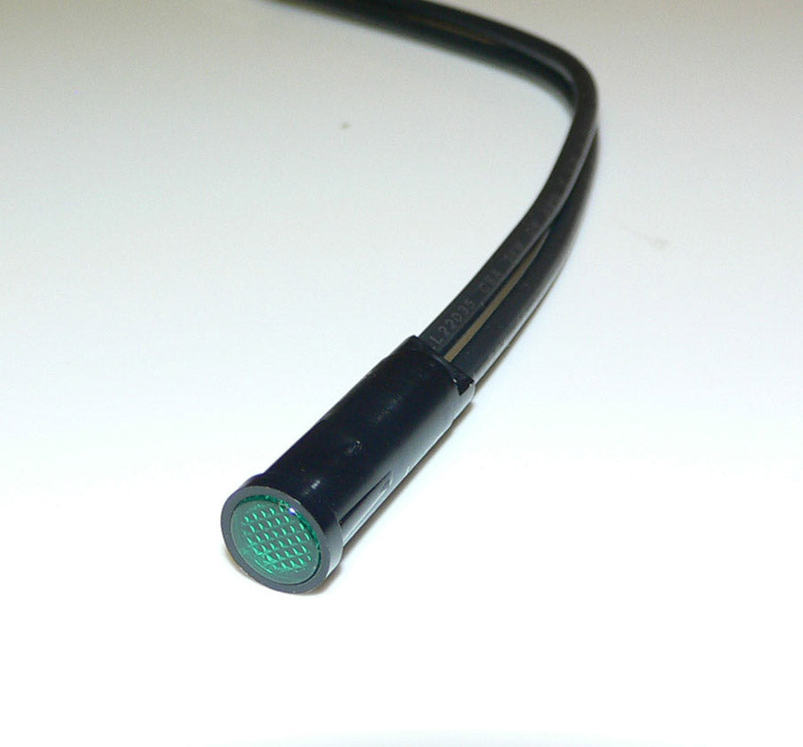 12 - 15VDC indicator lamp, flush lens, green color