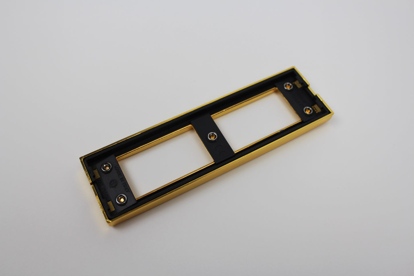 Vimar Classica Cover Plate 2 Module Gold Square Corners