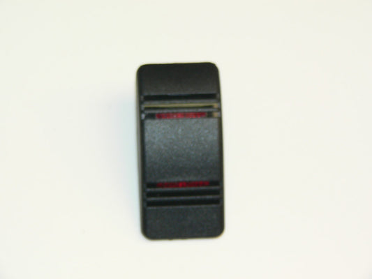 C3-E Carling Contura III V series rocker switch actuator - Black w/Double Red Lens