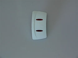 C4-I Carling Contura V series rocker switch actuator - White Double Red Lens