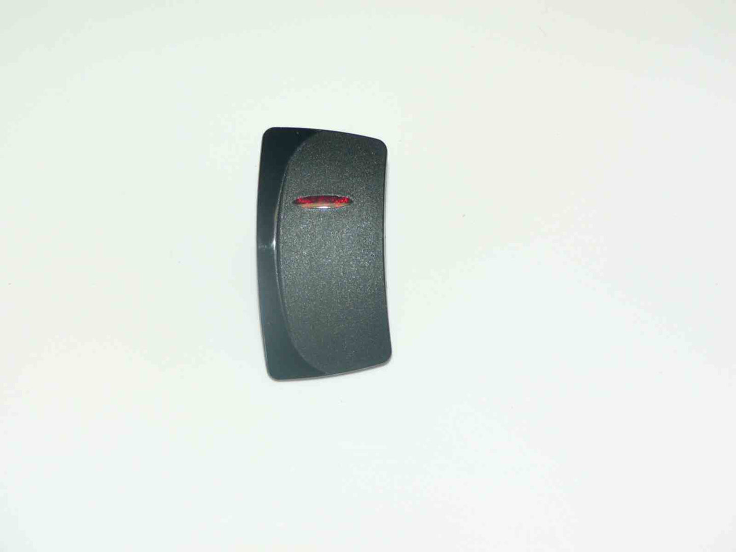 C4-L Carling Contura V series rocker switch actuator- Black with Single Red Lens Left Orientation.