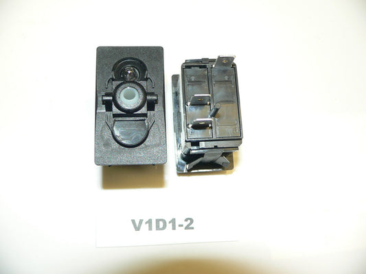 V1D1-2 Carling ON/OFF Single Pole V-series Rocker Switch w/ 12V Lamp