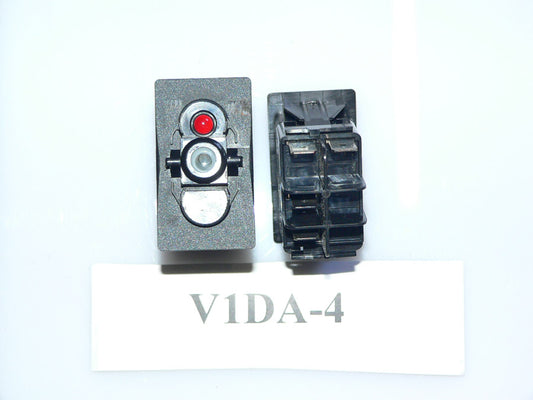 V1DA-4 Carling rocker switch  On/Off SP Independent Red.  4 Terminal