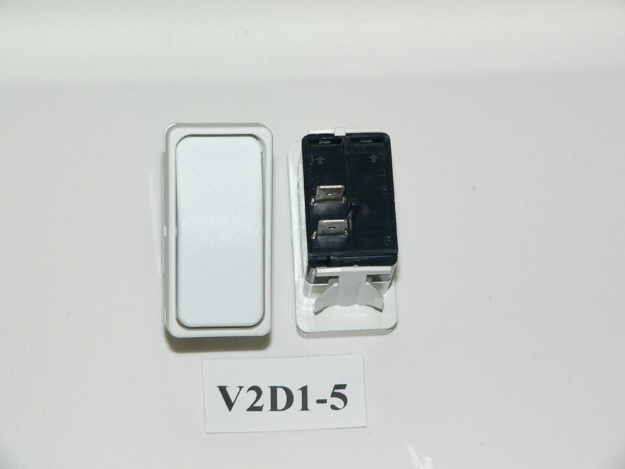 V2D1-5 Carling (ON)/OFF Momentary single pole rocker switch Raised bracket w/actuator no lamp - WHITE