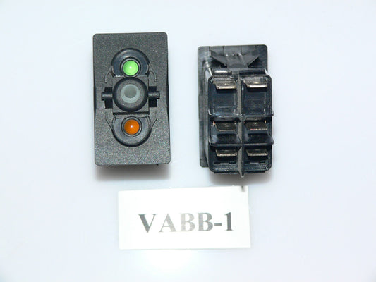 VABB-1 Carling ON/OFF double pole rocker switch w/24 Volt lamps