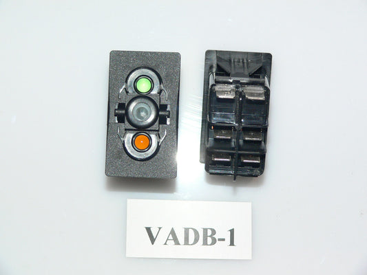 VADB-1 Carling ON/OFF double pole rocker switch w/12 Volt lamps .