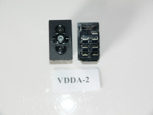 VDDA-2 Carling ON/ON double pole rocker switch w/2 lamps lamps