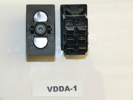 VDDA-1 Carling ON/ON double pole rocker switch with no lamps
