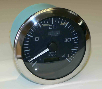 TACH-12 Volt Sea Ray replacement gauge, Tachometer 5" for diesel with mag pick-up 69770