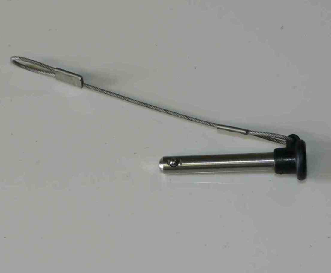 Bimini top hinge retaining pin and wire only