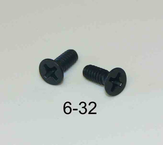 PFMSSSBO6C.375 SCREW 6-32 stainless steel black - phillips head flathead 3/8" overall length (Sold in Packages of 10)..