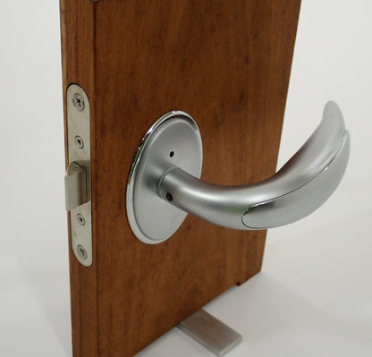 Cabin/entry door lockset, McCoy Swan Series Satin/Chrome