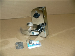 Offshore Entry Door Latch, Curved, Left Hand Out Swing, Key Locking, 19mm (.75 in) Door Thickness, Chrome Plated