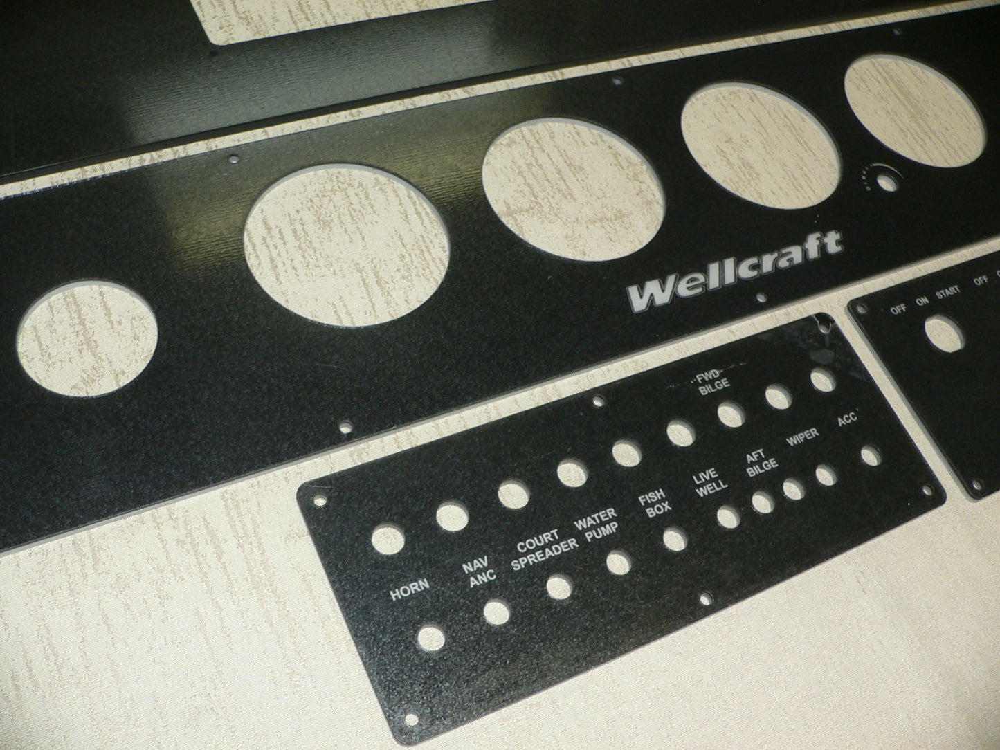 Wellcraft Reproduction Dash Panel set 1999 -2005 ish - many models