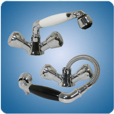 Scandvik 46009 Pull out combo sprayer, galley, basin, shower White handle,chrome flex hose - New