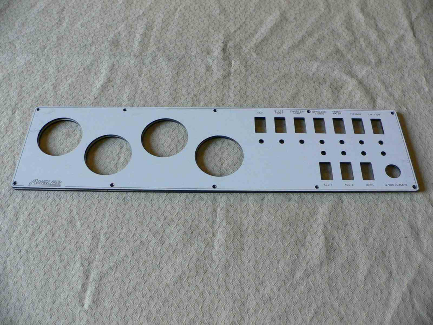 Angler Dash Instrument Panel 28"L bottom, 27-1/2"L top, 7"H.