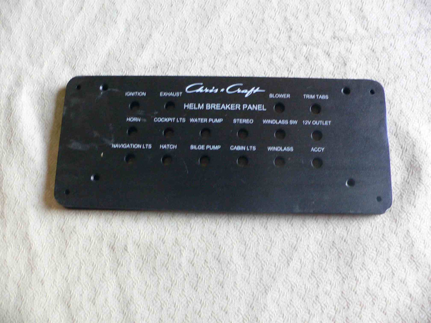 Chris Craft Dash Instrument Panel  12"L x 5"H