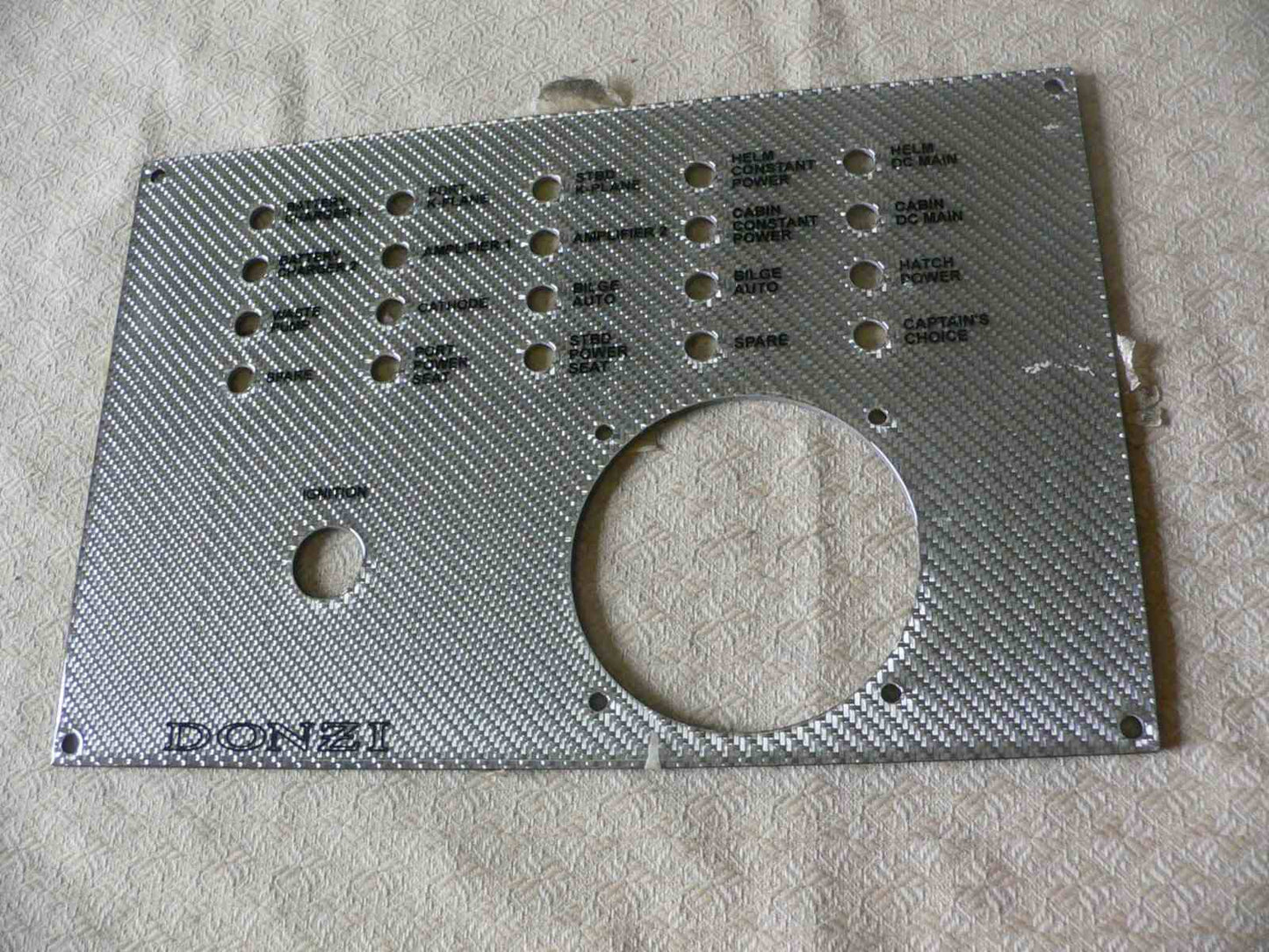 Donzi Dash Instrument Panel 14, 12"L x 7-15/16"H