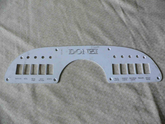 Donzi Dash Instrument Panel 8, 17-1/4"L x 5-5/16"H