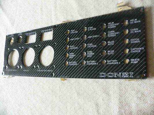 Donzi Dash Instrument Panel 9, 17-1/4"L x 5-5/16"H