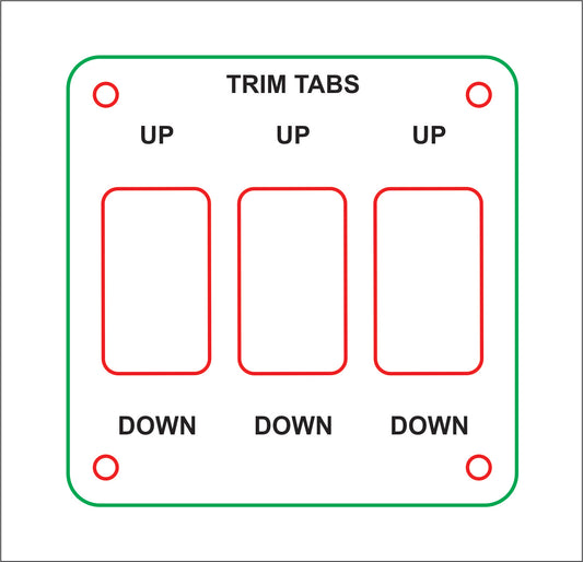 Donzi Dash Trim Tab Panel 3-1/2"L x 3-1/2"H