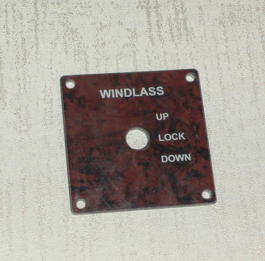 Windlass Toggle Control switch panel 2-7/8" x 2-7/8" (73mm x 73mm)