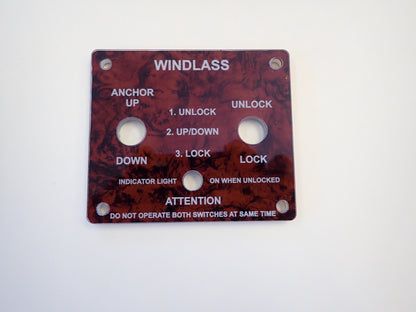 Windlass Toggle Control switch panel #6