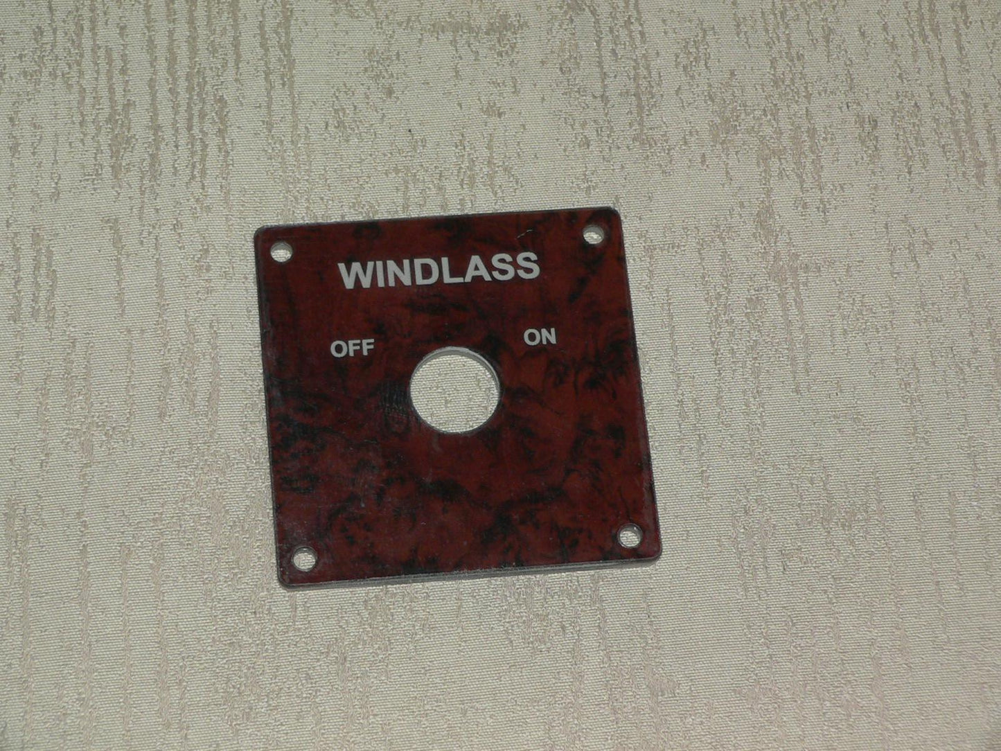 Windlass Main on/off switch panel 3-1/4" x 3-1/4" (82mmx82mm)