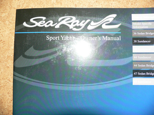 Sea Ray Owners Manual - Sport Yacht