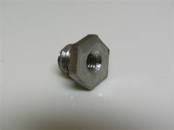 Stainless steel threaded anchor insert accepts 1/4-20 screws. 3/8" depth