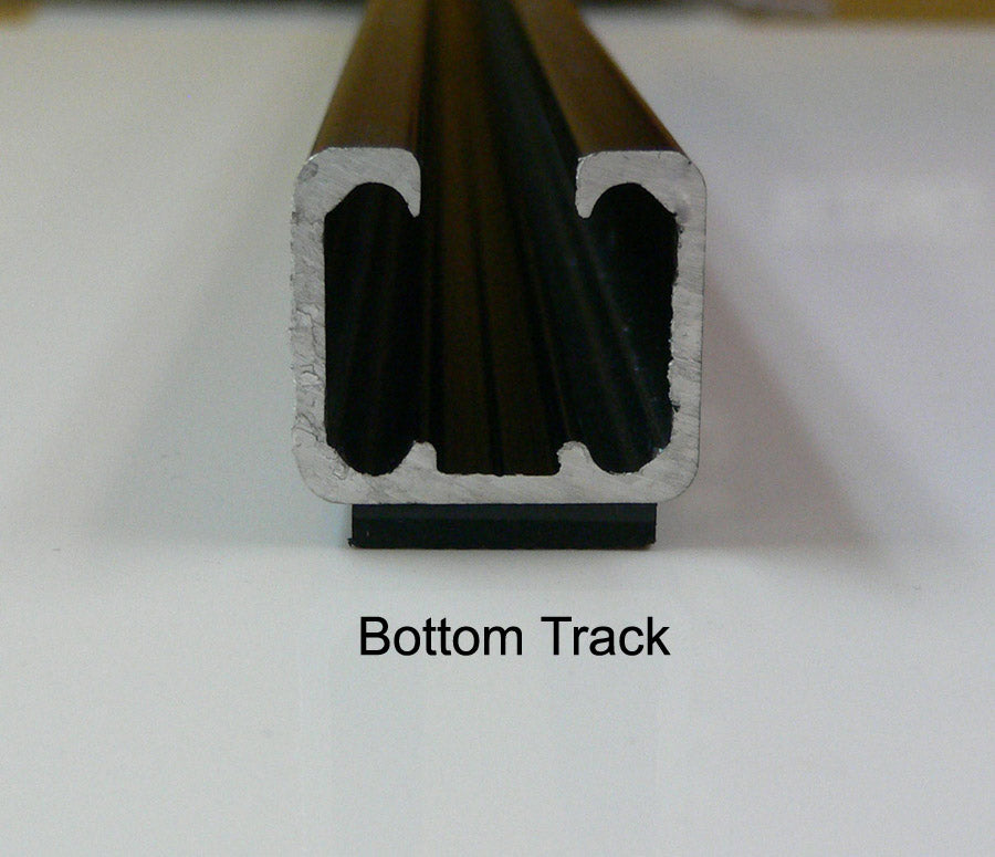 Roller Truck Sliding Door Track - Bottom Track & Shim Only - Sold by the foot