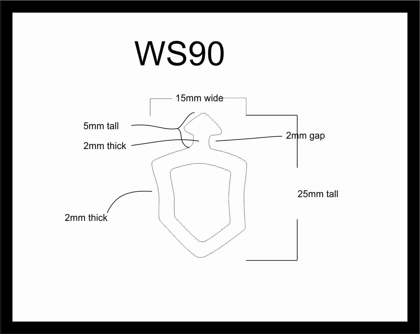 WS90 Windshield Vent Seal