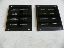 Sea Ray switch circuit breaker identification panel plates65